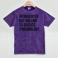 Introverted Epidemiologist Epidemiology Introvert Mineral Wash Tshirts Mineral Purple