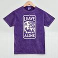 Introvert's Peaceful Solitude Graphic Leave Me Alone Quiet Mineral Wash Tshirts Mineral Purple