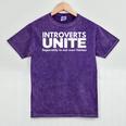 Introverts Unite Mineral Wash Tshirts Mineral Purple