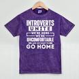 Introverts Unite Quiet Observer Introverted Antisocial Mineral Wash Tshirts Mineral Purple