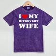 I Love My Introvert Wife I Heart My Introvert Wife Mineral Wash Tshirts Mineral Purple