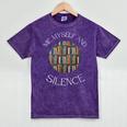 Me Myself And Silence Sarcastic Reading Books Introvert Top Mineral Wash Tshirts Mineral Purple