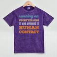 Running On Storytelling Social Introvert Humor Vintage Mineral Wash Tshirts Mineral Purple