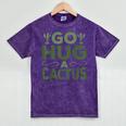 Sassy Saying Go Hug Cactus Introverts Sassy Quote No Hugs Mineral Wash Tshirts Mineral Purple