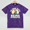 So Done With Being Interrupted Sick And Tired Introvert Premium Tri-Blend Mineral Wash Tshirts Mineral Purple