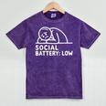 Social Battery Low Apparel Introvert Humor Mineral Wash Tshirts Mineral Purple Social Battery Low Apparel Introvert Humor Mineral Wash Tshirts Mineral Purple