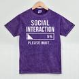 Social Battery Low Introvert Loading Bar Sarcasm Mineral Wash Tshirts Mineral Purple