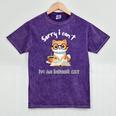 Sorry I Can't Indoor Cat Top For Introvert With Coffee Book For Men Women Kids Mineral Wash Tshirts Mineral Purple Sorry I Can't Indoor Cat Top For Introvert With Coffee Book For Men Women Kids Mineral Wash Tshirts Mineral Purple