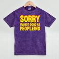 Sorry Im Not Good At Peopleing Introvert Mineral Wash Tshirts Mineral Purple