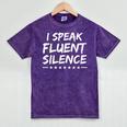 I Speak Fluent Silence Sayings For Introverts Mineral Wash Tshirts Mineral Purple I Speak Fluent Silence Sayings For Introverts Mineral Wash Tshirts Mineral Purple