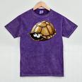 Timid Turtle Cute Introvert Misanthropic Antisocial Mineral Wash Tshirts Mineral Purple