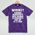 Whiskey Lovers Extrovert Quote Introvert Alcohol Drink Humor Mineral Wash Tshirts Mineral Purple