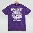 Whiskey Lovers Extrovert Quote Introvert Alcohol Drink Humor Mineral Wash Tshirts Mineral Purple