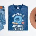 Anti-Social Club Homebody Introvert Hibernate Hermit Shyness Mineral Wash Tshirts Mineral Navy
