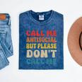 Call Me Antisocial But Please Don't Call Me Introvert Mineral Wash Tshirts Mineral Navy