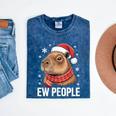 Ew People Capybara Christmas Introvert Holiday Humor Mineral Wash Tshirts Mineral Navy Ew People Capybara Christmas Introvert Holiday Humor Mineral Wash Tshirts Mineral Navy