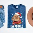 Ew People Capybara Christmas Introvert Holiday Humor Mineral Wash Tshirts Mineral Navy Ew People Capybara Christmas Introvert Holiday Humor Mineral Wash Tshirts Mineral Navy