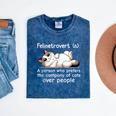 Felinetrovert Definition Cat Lover Introvert Humor Cats Mineral Wash Tshirts Mineral Navy
