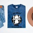 Go Away I'm Introverting Cat With Coffee Mineral Wash Tshirts Mineral Navy