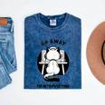 Go Away I'm Introverting Cat With Coffee Mineral Wash Tshirts Mineral Navy