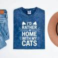 I'd Rather Be Home With My Cats Introvert Cozy Vibes Mineral Wash Tshirts Mineral Navy I'd Rather Be Home With My Cats Introvert Cozy Vibes Mineral Wash Tshirts Mineral Navy