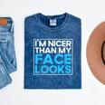 I'm Nicer Than My Face Looks Shy People Introverts Mineral Wash Tshirts Mineral Navy I'm Nicer Than My Face Looks Shy People Introverts Mineral Wash Tshirts Mineral Navy