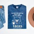 Introvert Cat Coffee Sarcastic Dark Humor Focus Meme Graphic Mineral Wash Tshirts Mineral Navy