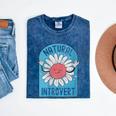 Introvert Cute Anti-Social Shy Person Inner Strength Mineral Wash Tshirts Mineral Navy