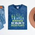 Introvert Farming Life Gardening For Geeky Plant Lover Mineral Wash Tshirts Mineral Navy