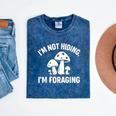 Introvert Mushroom Forager Humor Mineral Wash Tshirts Mineral Navy
