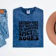 Introvert But Willing To Discuss Spicy Books Mineral Wash Tshirts Mineral Navy