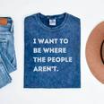 Introverted Non Social Independent Women Men Mineral Wash Tshirts Mineral Navy