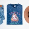 Not Friendly Do Not Approach Women & Girls Unicorn Cute Introvert & Humor Lovers For Women V-Neck Classic Fit Modern Short Sleeve Mineral Wash Tshirts Mineral Navy