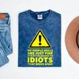 My People Skills Are Just Fine Sarcastic Introvert Mineral Wash Tshirts Mineral Navy