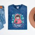 Sarcastic Loner Introvert Clothing Not Friendly Do Not Touch Small Mineral Wash Tshirts Mineral Navy