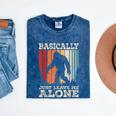 Vintage Basically Just Leave Me Alone Bigfoot Introverts Mineral Wash Tshirts Mineral Navy