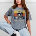 Ew People Introvert Cat Lover Crazy Vintage Cat Lady Mineral Wash Tshirts Mineral Gray
