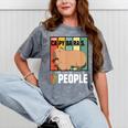 Introvert Capybara Rodent Animal Lover Antisocial Retro Mineral Wash Tshirts Mineral Gray