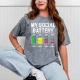 My Social Battery Introverted Low Energy Antisocial Mineral Wash Tshirts Mineral Gray My Social Battery Introverted Low Energy Antisocial Mineral Wash Tshirts Mineral Gray