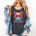Adorable Book Lover Quokka With Reading Glasses Cute Comfort Colors Tank Top Pepper