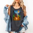 Bigfoot And Alien Reading Books Campfire Halloween Comfort Colors Tank Top Pepper