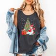 Book Christmas Tree Bookworm Gingerbread Man Snowman Reading Comfort Colors Tank Top Pepper