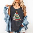 Book Christmas Tree For Librarians Book Lovers Comfort Colors Tank Top Pepper
