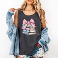 Book Lover Coquette Bow Pink Dainty Ribbon Cute Bookworm Comfort Colors Tank Top Pepper