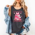All Booked For Valentine Books Lover Teacher Floral Comfort Colors Tank Top Pepper