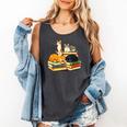 Bookish Cat Lover Cute Reading Squad Books & Kittens Love Comfort Colors Tank Top Pepper