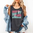 Books Are My Love Language Book Lover Reading Comfort Colors Tank Top Pepper