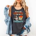 BOOKS AND MAINE COONS ARE MY THERAPY Main Coon Comfort Colors Tank Top Pepper BOOKS AND MAINE COONS ARE MY THERAPY Main Coon Comfort Colors Tank Top Pepper