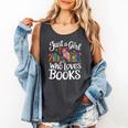 Bookworm Book Just A Girl Who Loves Books Comfort Colors Tank Top Pepper