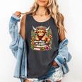 Bookworm Cute Highland Cow Reading Book Comfort Colors Tank Top Pepper